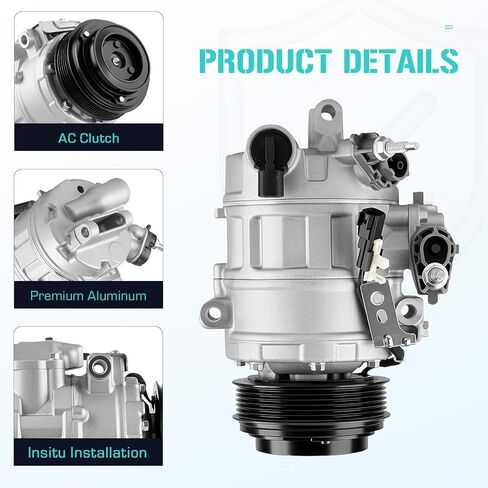 AC Compressor Fit for 2013-2019 Ford Explorer & Flex & Taurus 3.5L, 2013-2016 Lincoln MKS/MKZ 3.5L 3.7L, 2013-18 MKT 3.5 3.7, 2013-2019 Police Interceptor Sedan 3.5 3.7, CO11357C in Kuwait