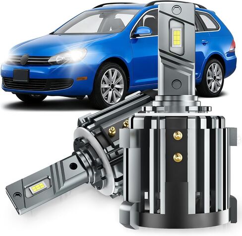 YCLL LED Lights Adapter Retainer Holder Specific Fit for VW Passat Golf GTI Jetta Ti-guan,600% Brightness CSP Chip Plug & Play，100W LED Kit 6500K White,2Pack in Saudi Arabia