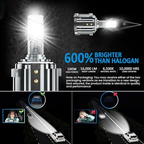 YCLL LED Lights Adapter Retainer Holder Specific Fit for VW Passat Golf GTI Jetta Ti-guan,600% Brightness CSP Chip Plug & Play，100W LED Kit 6500K White,2Pack in Saudi Arabia