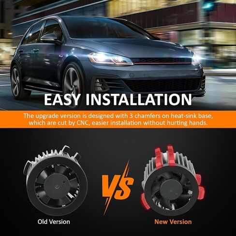 YCLL LED Lights Adapter Retainer Holder Specific Fit for VW Passat Golf GTI Jetta Ti-guan,600% Brightness CSP Chip Plug & Play，100W LED Kit 6500K White,2Pack in Saudi Arabia