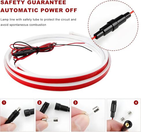 Car Hood Light Strip, 59 Inch Flexible LED Daytime Running Light Strip Vehicle Exterior Decor, 12V Waterproof Dynamic Scan Start Up Hoodbeam Kit for Cars Trucks SUVs (White) in Saudi Arabia