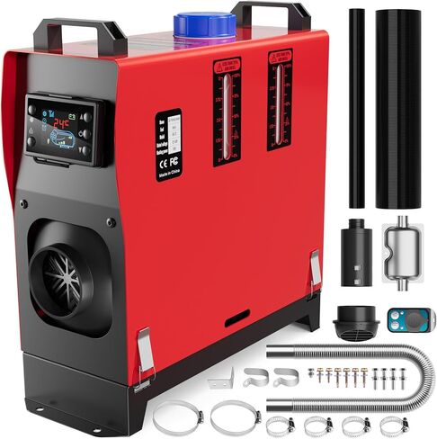 Diesel Heater, 12V 8KW Remote Control & LCD Monitor, All in One with 5L/1.3Gal Fuel Tank, Fast Heating Parking Heater for Car RV Truck Tent Garage Camper in Saudi Arabia