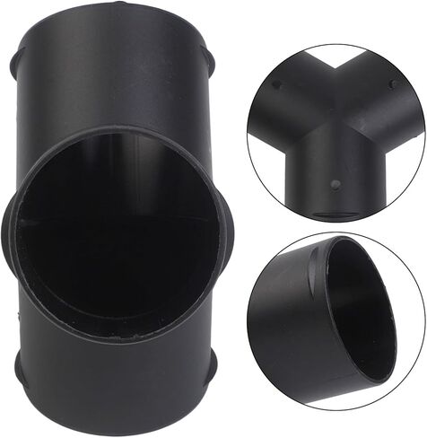 60mm Y Branch Duct Outlet for Air for Diesel Heater, Vent Connector for Eberspacher Webasto Propex, Black Plastic Pipe, 1 Pack in Saudi Arabia
