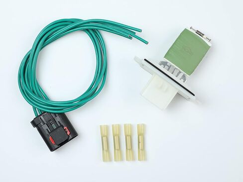 Car Heater Blower Motor Resistor + Plug Wiring Harness for 2007-2009 Chrysler Aspen Dodge Dakota Dodge Durango Replace # 4885635AA 5061575AA in Kuwait