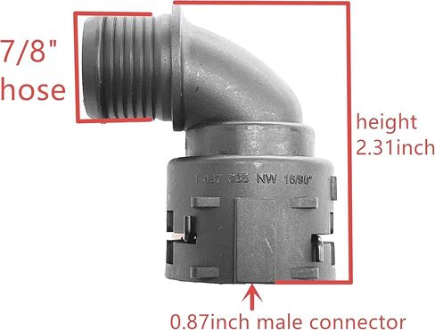 1437865, NW16 90 Degree Coolant Hose Connector, Radiator Heater Water Pipe Quick Coupling, Replacement for BMW, X3, X5, X1, 3 Series, 5 Series, X7, 4 Series, 2 Series, Audi, VW, Engine Pipe Fitting in Saudi Arabia