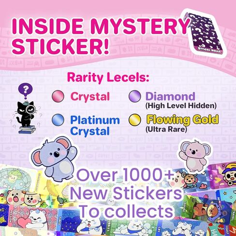 Sticker Bracelet Kit with Collection Book, 240 Mini Stickers Set, Wearable & Shareable Sticker Rolls, Kids Beading Set for Bracelet & Necklace Making, 1000+ Designs (6X Drop) in Saudi Arabia