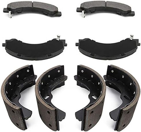 8X Semi-Metallic Brake Pads and Drum Shoe Kit Front and Rear for Isuzu NPR-HD 4.8L 1999-2004, for Isuzu NPR-HD 5.2L 2005-2018, for Isuzu NPR 3.0L 2011-2014, for Isuzu NPR 5.7L 1997-2003 in Saudi Arabia
