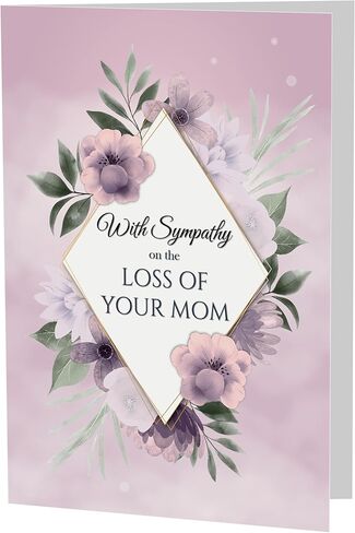 Sympathy Card for Loss of Mom, Loss of Mother – A5 Card with Printed Verse – Premium UK Made Design in Saudi Arabia