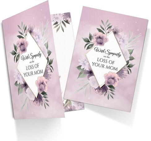 Sympathy Card for Loss of Mom, Loss of Mother – A5 Card with Printed Verse – Premium UK Made Design in Saudi Arabia