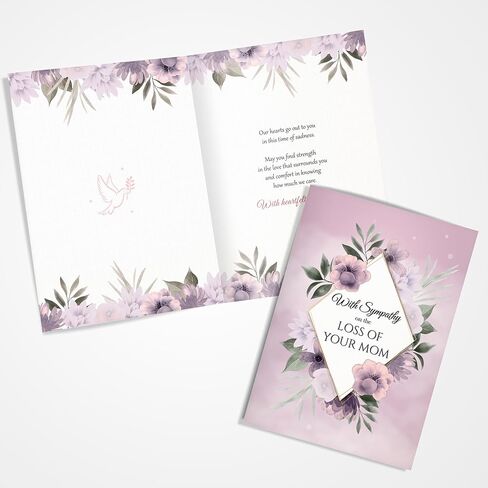 Sympathy Card for Loss of Mom, Loss of Mother – A5 Card with Printed Verse – Premium UK Made Design in Saudi Arabia