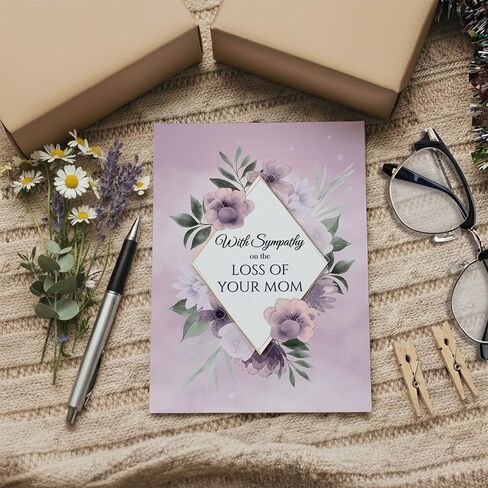Sympathy Card for Loss of Mom, Loss of Mother – A5 Card with Printed Verse – Premium UK Made Design in Saudi Arabia