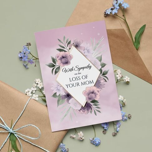 Sympathy Card for Loss of Mom, Loss of Mother – A5 Card with Printed Verse – Premium UK Made Design in Saudi Arabia