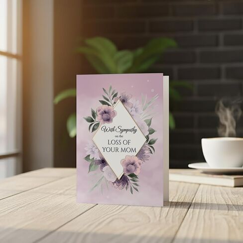 Sympathy Card for Loss of Mom, Loss of Mother – A5 Card with Printed Verse – Premium UK Made Design in Saudi Arabia