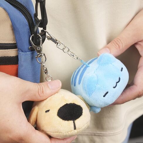 Mini Plush Doll Charm 3.1", Kawaii Stuffed Animal Keychain for Backpacks, Totes, and Keys, Small Travel Buddy & Room Decor, Perfect Starter Collectible Gift in Saudi Arabia