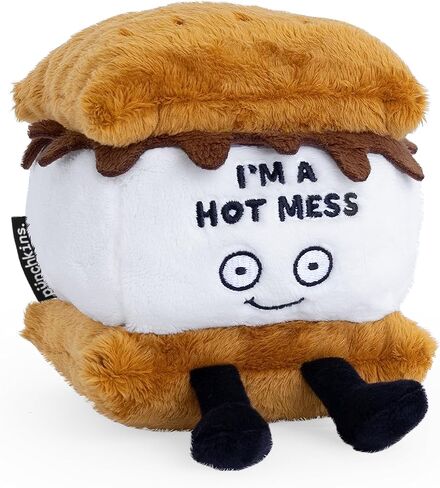 Punchkins S'Mores Plushie - I'm A Hot Mess Sassy Smores Plush, Gift for Chocolate Lovers, Food Plush Toy for Gifting in Saudi Arabia