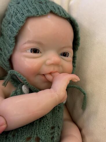 Abenduot 13inch Can Open Mouth Full Body Silicone Baby Dolls Lifelike Silicone Reborn Baby Dolls Boy Anatomically Correct in Saudi Arabia