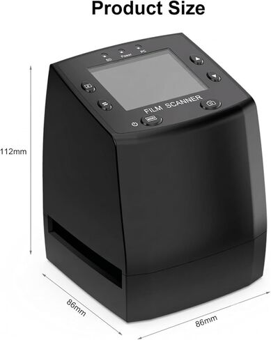 35mm Film & Slide Scanner with 2.4" LCD Screen, Converts 135 Negatives & Slides to Digital JPEG, Quick Slide Mount Feeder & USB Transfer in Kuwait