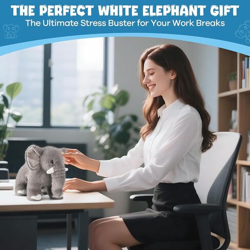 Elephant Plush Stuffed Animal with Multiple Realistic Sounds – Soft Cuddly Toy for Kids & Adults – Fun Gift for Baby Shower, Birthday, Christmas in Saudi Arabia