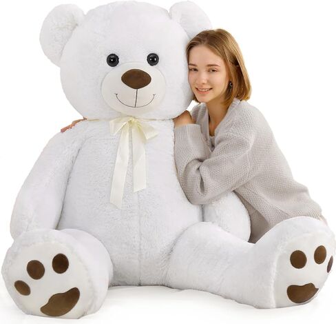 Tezituor Big Teddy Bear Stuffed Animal 39inch - Classic Large Teddy Bear - Brown Large Stuffed Bear Plush Toys for Kid Christmas Birthday - Gift for Girlfriend in Saudi Arabia