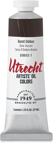 Utrecht Artists' Oil Paint - Burnt Umber, 37 ml tube in Kuwait
