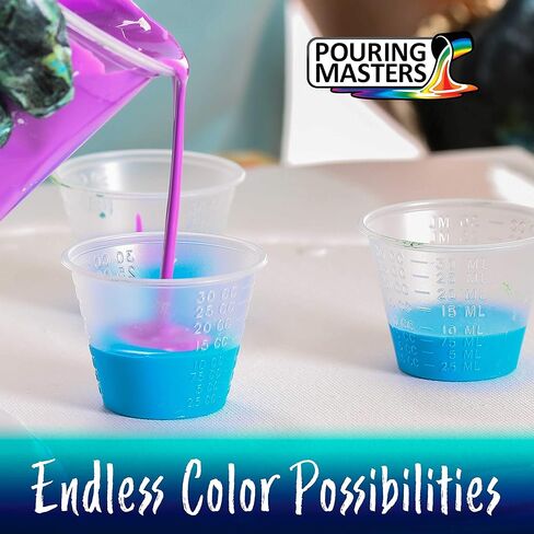 Pouring Masters Neon Green with Envy Ready to Pour Acrylic Pouring Paint - Premium 32-Ounce Pre-Mixed Fluid Acrylic Paint - Fluid Art Supplies for Canvas, Wood, Paper, Tile & Rocks in Kuwait