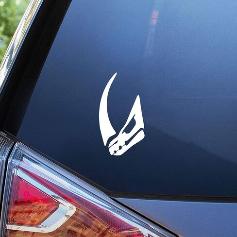 Mudhorn Silhouette Decal Vinyl Sticker Auto Car Truck Wall Laptop | White | 3" x 5.5" in Kuwait