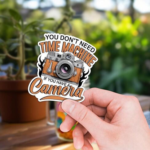 Photographer Sticker 8 Pcs (Large Size) Vinyl Stickers Laptop Waterproof Decal for Car Bumper Photographing Camera Stickers Notebook Luggage Window Birthday Decorations - Size 4 Inches in Saudi Arabia