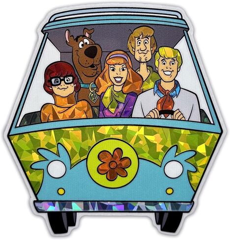 Elektroplate Officially Licensed Scooby-Doo Gang Mystery Machine Reflective Decal (3.5" x 3.8") | Premium Auto-grade All Weather Vinyl Sticker for Car, Water Bottle, Tablet, Phone & more | Made in USA in Kuwait
