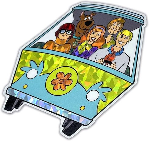 Elektroplate Officially Licensed Scooby-Doo Gang Mystery Machine Reflective Decal (3.5" x 3.8") | Premium Auto-grade All Weather Vinyl Sticker for Car, Water Bottle, Tablet, Phone & more | Made in USA in Kuwait