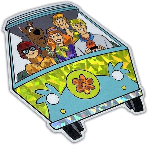 Elektroplate Officially Licensed Scooby-Doo Gang Mystery Machine Reflective Decal (3.5" x 3.8") | Premium Auto-grade All Weather Vinyl Sticker for Car, Water Bottle, Tablet, Phone & more | Made in USA in Kuwait