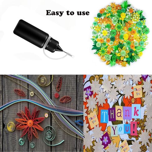 1 Ounce Black Needle Tip Glue Bottle, Tip Applicator Bottle with 2 Funnel, for Glue,Liquid,Oil, DIY Crafts Etc, 6 Pcs. in Saudi Arabia