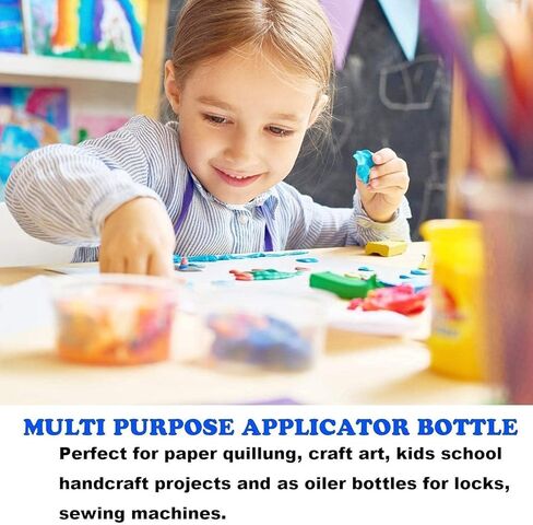 1 Ounce Black Needle Tip Glue Bottle, Tip Applicator Bottle with 2 Funnel, for Glue,Liquid,Oil, DIY Crafts Etc, 6 Pcs. in Saudi Arabia
