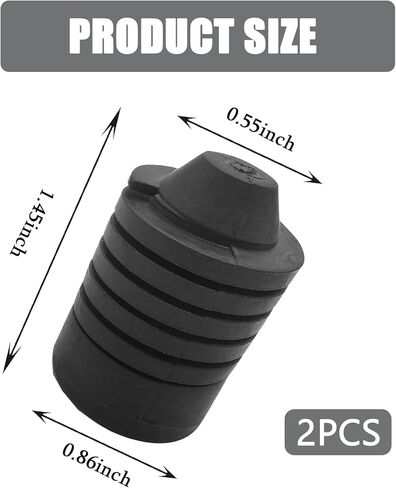 2 PCS Car Bumper Damping Rubber Pad, Rubber Shock Absorption Noise Reduction Bumper Buffer, Hood Stop Block Modification Accessories, Universal for Most Vehicles (Black) in Saudi Arabia