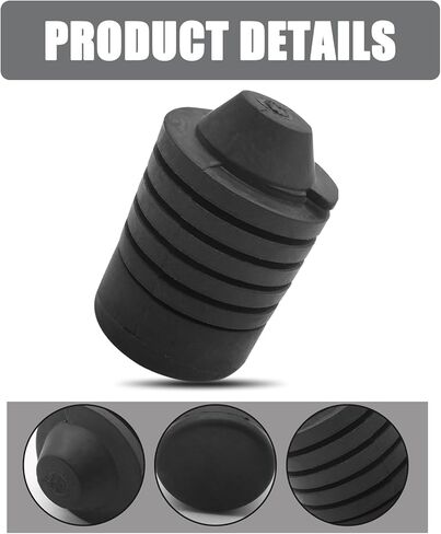 2 PCS Car Bumper Damping Rubber Pad, Rubber Shock Absorption Noise Reduction Bumper Buffer, Hood Stop Block Modification Accessories, Universal for Most Vehicles (Black) in Saudi Arabia