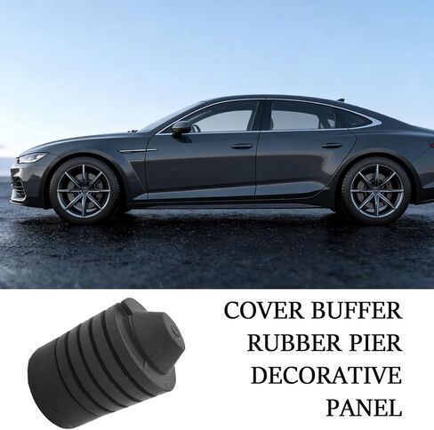 2 PCS Car Bumper Damping Rubber Pad, Rubber Shock Absorption Noise Reduction Bumper Buffer, Hood Stop Block Modification Accessories, Universal for Most Vehicles (Black) in Saudi Arabia