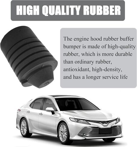 2 PCS Car Bumper Damping Rubber Pad, Rubber Shock Absorption Noise Reduction Bumper Buffer, Hood Stop Block Modification Accessories, Universal for Most Vehicles (Black) in Saudi Arabia