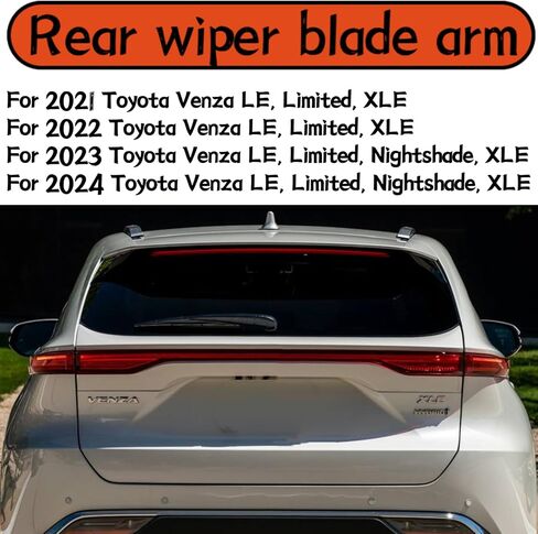Rear wiper blade arm For Toyota Venza 2021 2022 2023 2024 XLE LE Limited Nightshade Rear back windshield wiper blade arm in Kuwait