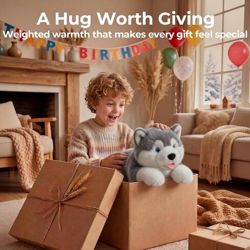 Mewaii Weighted Stuffed Animals with Microwavable Heating Pad - 5 lbs Adjustable, Heatable & Coolable Dog Stuffed Animal for Realistic Hug, Removable Inner Pad, Plush Gifts for Adults & Kids(23 Inch) in Saudi Arabia