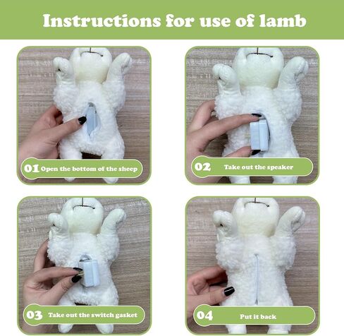 Tiny Heart Screaming Sheep Toy Stuffed Animal with Sound Interactive Baby Lamb Plush Cute Soft Makes Funny Sounds Liven Up Atmosphere Party Gift for Friends Coworkers (White Standing) in Saudi Arabia