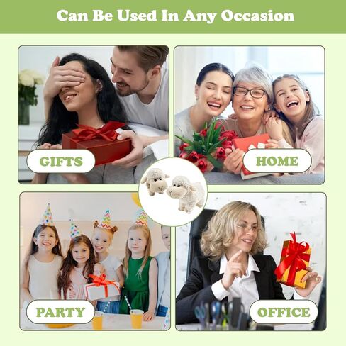Tiny Heart Screaming Sheep Toy Stuffed Animal with Sound Interactive Baby Lamb Plush Cute Soft Makes Funny Sounds Liven Up Atmosphere Party Gift for Friends Coworkers (White Standing) in Saudi Arabia