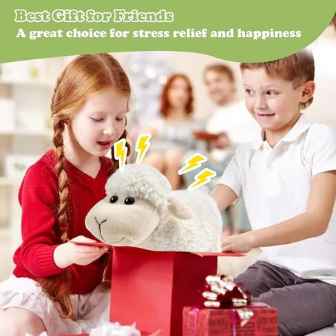 Tiny Heart Screaming Sheep Toy Stuffed Animal with Sound Interactive Baby Lamb Plush Cute Soft Makes Funny Sounds Liven Up Atmosphere Party Gift for Friends Coworkers (White Standing) in Saudi Arabia