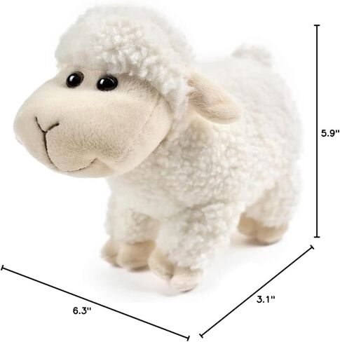 Tiny Heart Screaming Sheep Toy Stuffed Animal with Sound Interactive Baby Lamb Plush Cute Soft Makes Funny Sounds Liven Up Atmosphere Party Gift for Friends Coworkers (White Standing) in Saudi Arabia