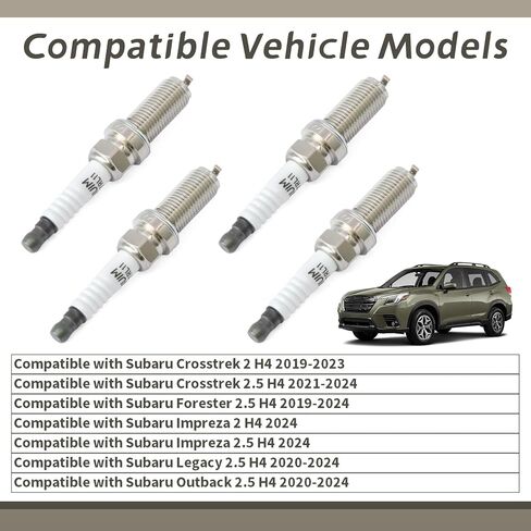 DILKAR7Q8 91899 Iridium Spark Plug Replacement for Subaru Crosstrek 2 2019-2023 for Crosstrek 2.5 2021-2024 for Forester 2019-2024 for Impreza 2024 for Legacy for Outback 2020-2024, 4 Pcs in Kuwait