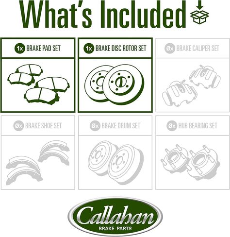 Callahan Front Brake Kit For 1996-2001 2002 2003 2004 2005 Honda Civic | 2010 2011 2012 2013 2014 Honda Insight [Application Specific] with Drilled and Slotted Brake Rotors and Ceramic Brake Pads in Kuwait