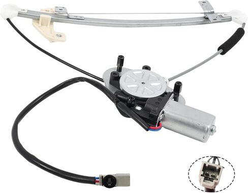 Rear Left Driver Side Power Window Regulator w/Motor Electric Compatible with Civic Sedan 2001-2005 (US Built Only) 80721-2Y000 741-744 125-58768L 660078 in Kuwait