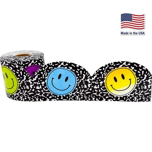 Teacher Created Resources Brights 4Ever Smiley Faces Die-Cut Rolled Border Trim (TCR9264) in Saudi Arabia