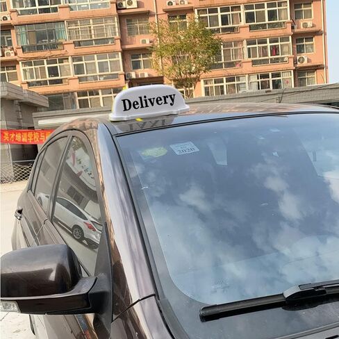 Delivery Car Roof Sign - Waterproof Illuminated Top Roof Light USB Rechargeable Battery with Magnetic Base Remote Control Colorful Dome Light in Saudi Arabia