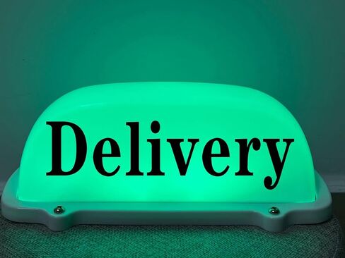 Delivery Car Roof Sign - Waterproof Illuminated Top Roof Light USB Rechargeable Battery with Magnetic Base Remote Control Colorful Dome Light in Saudi Arabia