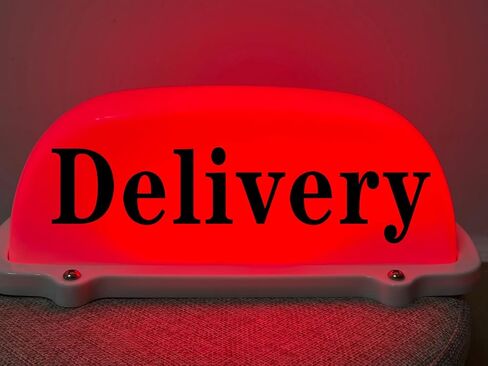 Delivery Car Roof Sign - Waterproof Illuminated Top Roof Light USB Rechargeable Battery with Magnetic Base Remote Control Colorful Dome Light in Saudi Arabia