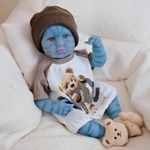 19 Inch 48cm Anatomically Correct Alien Reborn Baby Boy Doll Full Silicone Real Life Newborn Dolls that Look Real and Feel Real Gift Set for Kids 3+ and Collectors in Saudi Arabia